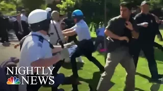 Disturbing Videos Show Turkish President's Guards Beating Protesters In DC | NBC Nightly News