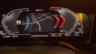 BMW 330e 0-180 acceleration