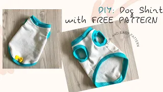 How to sew EASY DOG SHIRT, with FREE PATTERN/ Suitable for small dogs