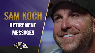 2022 Sam Koch Watches Emotional Retirement Messages | Baltimore Ravens
