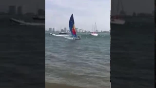 Hobie 16 beach crash 40 knots