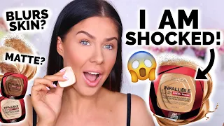 TESTING THE VIRAL L'OREAL FRESH WEAR POWDER FOUNDATION!! I AM SHOCKED!!!