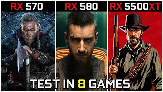 RX 570 vs RX 580 vs RX 5500 XT | Test in 8 Games | in 2021