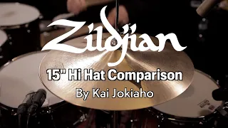 Zildjian 15" Hi Hat Comparison (Fat Hats, New Beat, K Sweet, K Light, Kerope, Quick Beat)