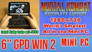 GPD WIN 2 Mortal Kombat: Komplete Edition - 128 GB SSD 8GB RAM Intel m3-7Y30 HD Graphics 615