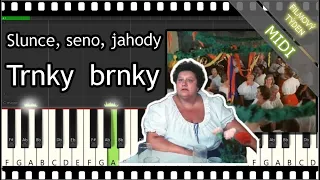 Trnky brnky, trnky brnky - Slunce, seno, jahody (piano tutorial + noty)