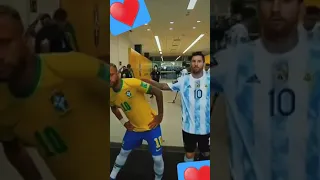 Neymar e Messi Se abraçaram BRASIL X ARGENTINA  #Shorts