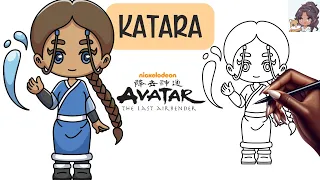 How to Draw Katara ⏐ Avatar: The Last Air Bender ⏐ Step by Step Easy Drawing Tutorial