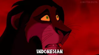 The Lion King - "Run Away Scar" (One Line Multilanguage) [HD]