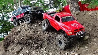 RC ADVENTURES - BACKYARD SCALE TRACK 4x4 ACTiON! DODGE & CHEVY