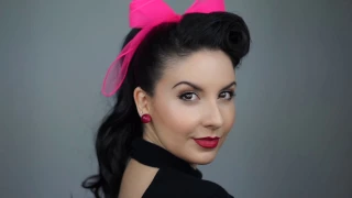 Tutorial PinUp Con Bufanda y Cola De Caballo | Ponytail Hair Tutorial PinUp Style | Nena Moreno