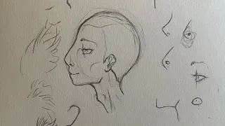 How I draw side profiles. How to draw faces. To the side.