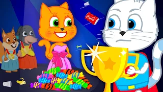 Cats Family in English - Beauty contest winner Cartoon for Kids