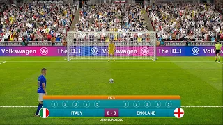 ITALY vs ENGLAND -  Penalty Shootout -Euro 2020- Full gameplay PES 2021