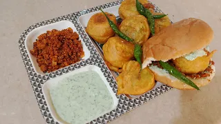 recipe of potato 🥔 vada pav|| street style vada pav recipe by @food library||