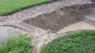 Pond Overflows from Heavy Rain - Expansion Progress