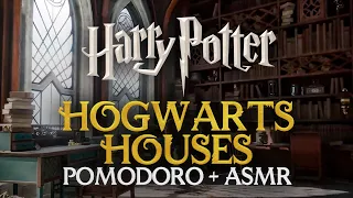 STUDY SESSION: Common Rooms Ambience🦅🐍 Harry Potter Pomodoro Ambience ASMR 🦁🦡 Hogwarts Dynamic Timer