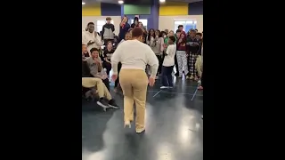 Teacher battles 8th grader in dance off