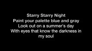 VINCENT | STARRY STARRY NIGHT | HD with lyrics | DON McLEAN | cover by Chris Landmark