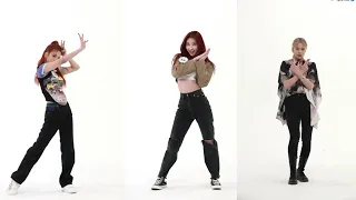 [MIRRORED DANCE COMPARISON]  ITZY(mafia in the Morning) - Yeji, Ryujin and Chaeryeong