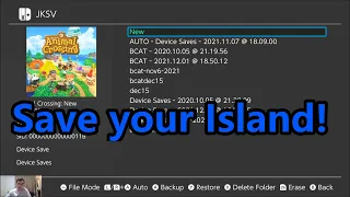 How To - Custom firmware Switch, Backup/Restore saves, and Animal Crossing Island. [Part1/2] JKSV