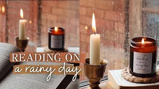 Cosy READ WITH ME on a rainy day 🌧Rain sounds & soft music ASMR ambience