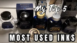 My Top 5 Most Used Fountain Pen Inks #fountainpenink | Waterman, Diamine