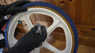 Skyway Tuff 2 BMX Wheels - How to easily remove black break pad marks - cheap and effective!!  BMX