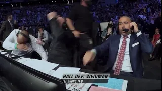 Crazy Reaction Of Commentators While Chris Weidman Broke His leg