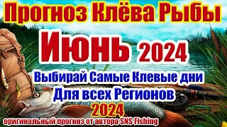 Календарь рыбака на Июнь 2024 Прогноз клева рыбы на неделю Календарь клева рыбы