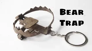 Making Bear Trap Key Chain from Cardboard