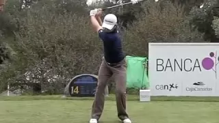 Justin Rose Golf Swing, Slow Motion, Face On - 14th Valderrama
