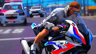 POLICIA INVADIU A FAVELA E DEI FUGA COM A S1000RR DO @CH4P4X 🔥 - GTA 5 MODS