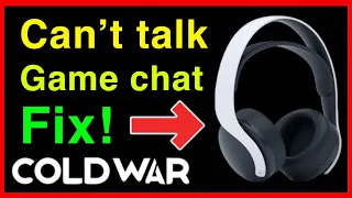 Black Ops: Cold War - Can't Talk in Game Chat EASY FIX!