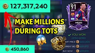 HOW TO MAKE MILLIONS OF COINS IN FIFA MOBILE DURING TOTS | SNIPING | ROAD TO 100M #1 | FISHING