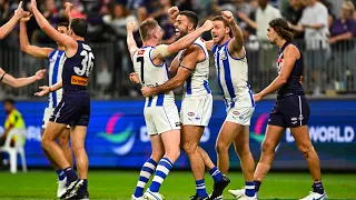 Last two mins: North holds off late burst from Fremantle