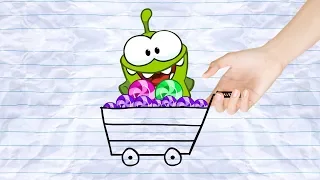 Drawing and coloring with Om Nom / Learn English with Om Nom / Educational Cartoon