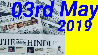 The Hindu Newspaper 3rd May 2019