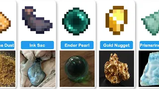 Minecraft Drop Items in Real-Life - Comparison