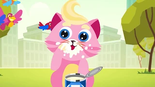 Little kitten Pinky - baby lullaby about a cute pink kitten - songs and cartoons for kids