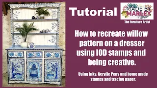 How to paint willow pattern on furniture, furniture artist shows how.