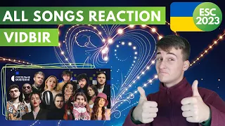 Vidbir 2023 Reaction to ALL Songs 🇺🇦 Ukraine Eurovision 2023 🇺🇦