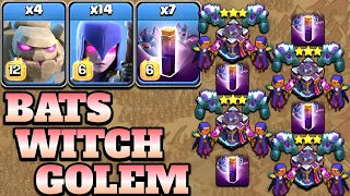 Th15 Max Witch Golem Bat Spell Attack Strategy!! Th15 Easy Ground Attack Strategy - Clash of Clans