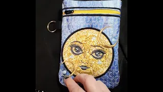 ITH zipper bag - Machine embroidery - Part 2