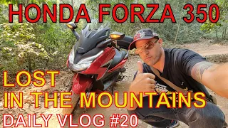 HONDA FORZA 350 TRAIL REVIEW / NEARLY BROKE DOWN ON THE MOUNTAIN.