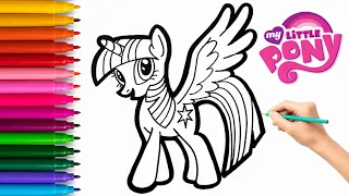 Draw and Color Twilight Sparkle #drawingtutorial #kidscolouringfun #drawing #mylittlepony