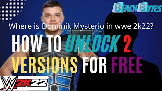 how to unlock dominik mysterio in wwe 2k22