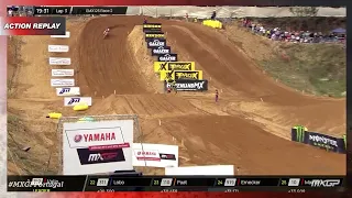 Reisulis vs Werner | EMX125 Race 2 | MXGP of Portugal 2023 #MXGP #Motocross