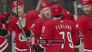 NHL 19 season mode: New York Islanders vs Carolina hurricane (Xbox One HD) [1080p60FPS]