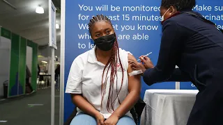 Students get vaccinated at the UCT Community of Hope Vaccination Centre